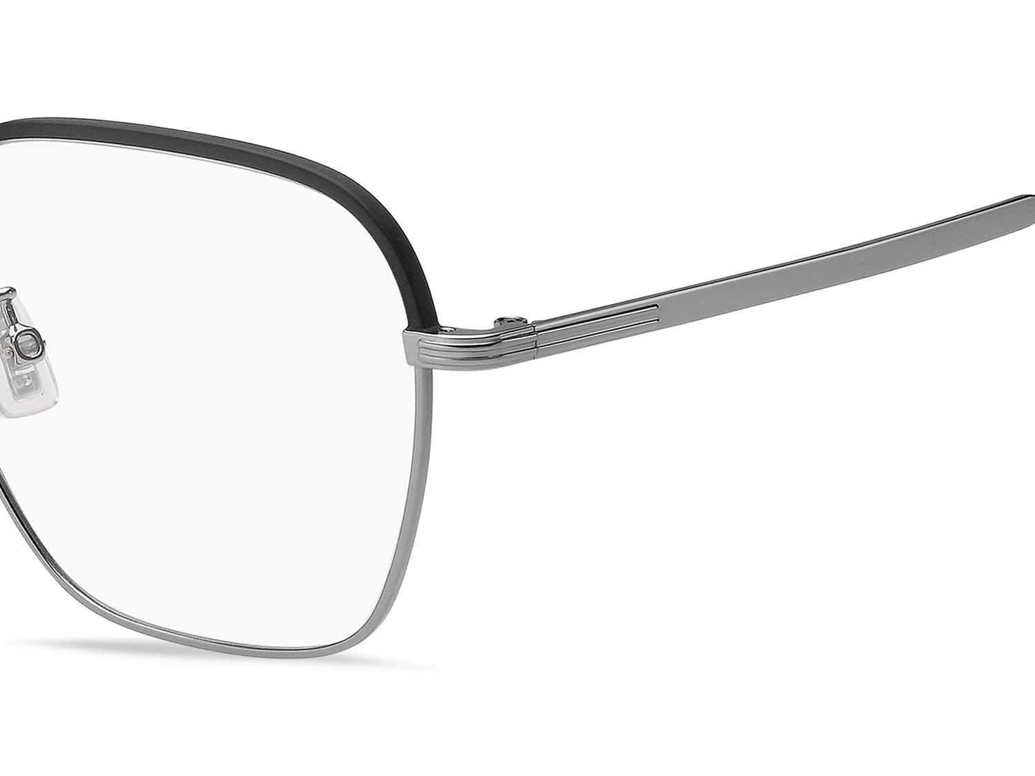 Occhiali da vista Hugo Boss 1742/F 108953 TI7 colore matte black ruthenium forma rettangolare 