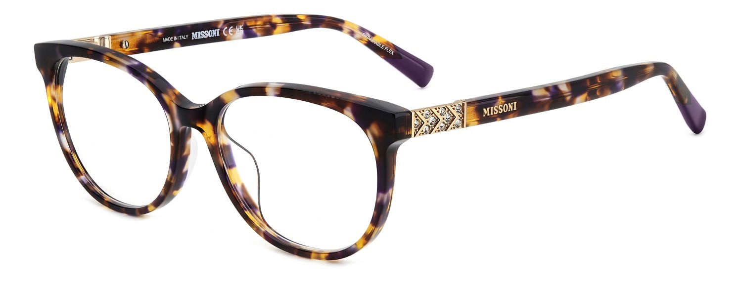 Occhiali da vista Missoni Mis 0212/G 108957 AY0 colore havana violet forma rettangolare 