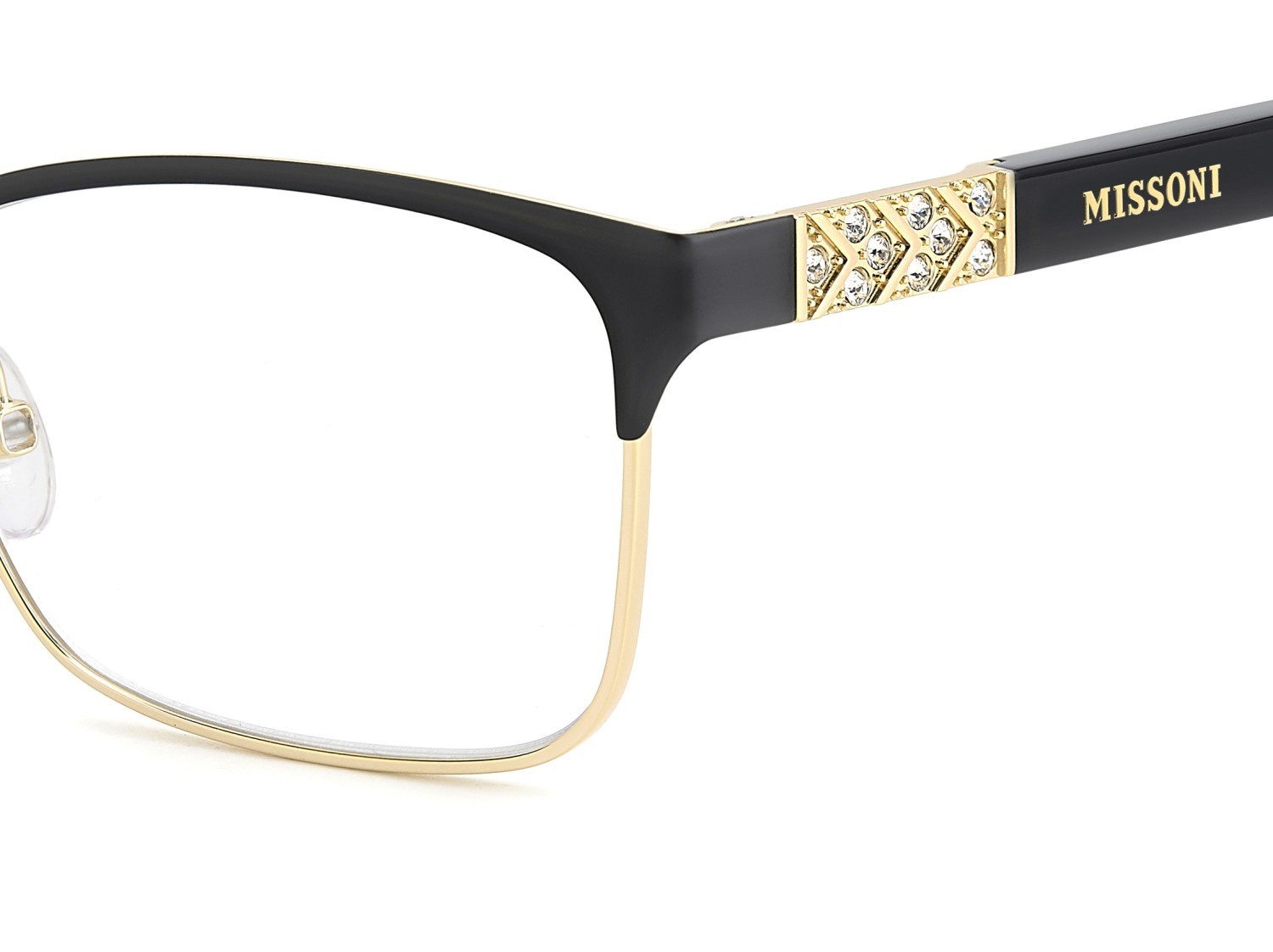 Brillen Missoni Mis 0213 108958 2M2 farbe black gold form rechteckig 