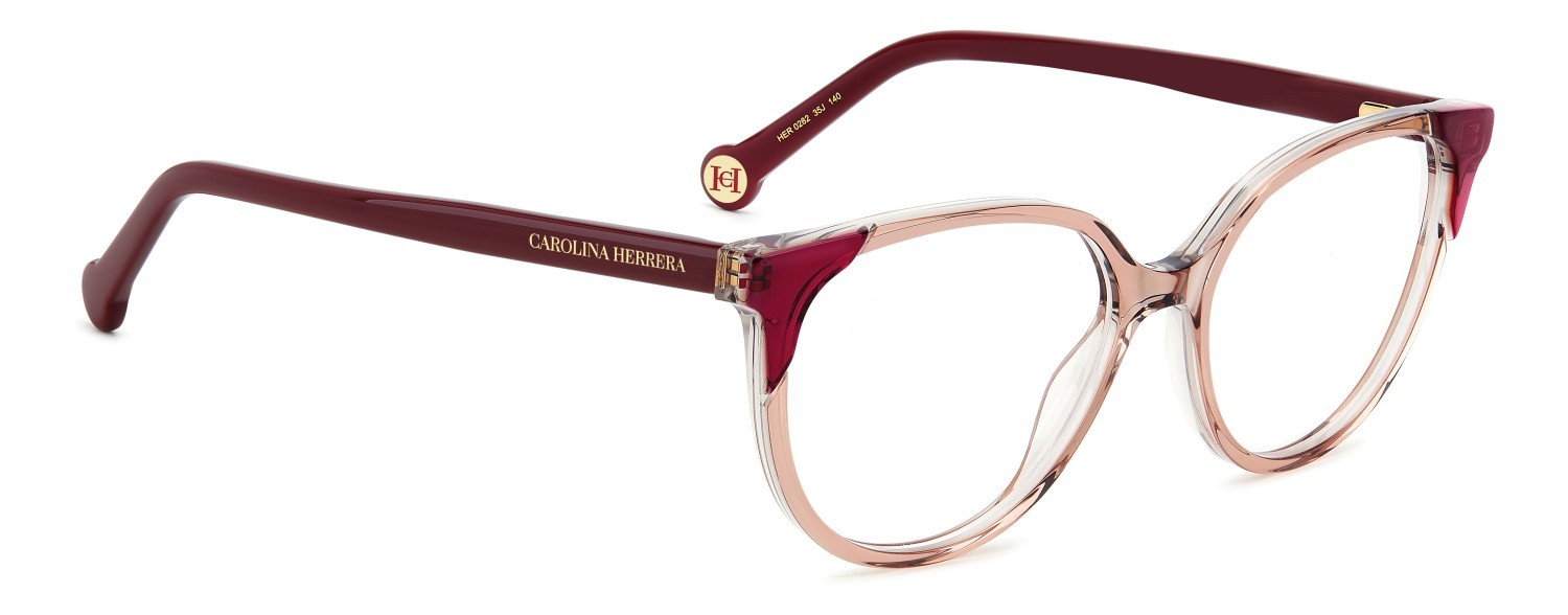 Brillen Carolina Herrera Her 0282 108966 35J farbe pink form rechteckig 