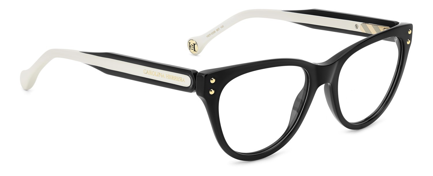 Occhiali da vista Carolina Herrera Her 0256 108967 807 colore black forma cat eye 