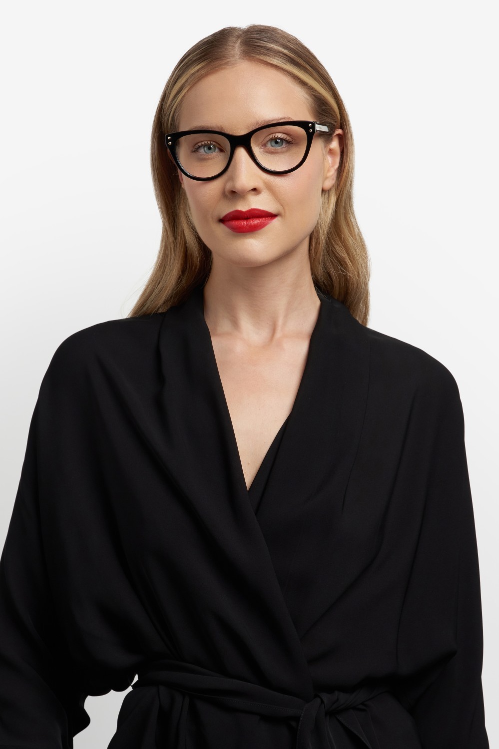 Occhiali da vista Carolina Herrera Her 0256 108967 807 colore black forma cat eye 