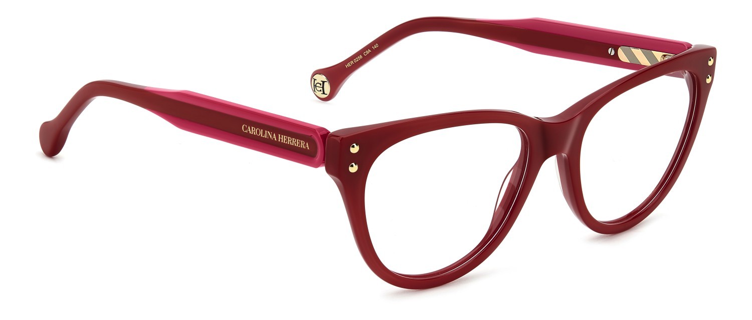 Occhiali da vista Carolina Herrera Her 0256 108967 C9A colore red forma cat eye 