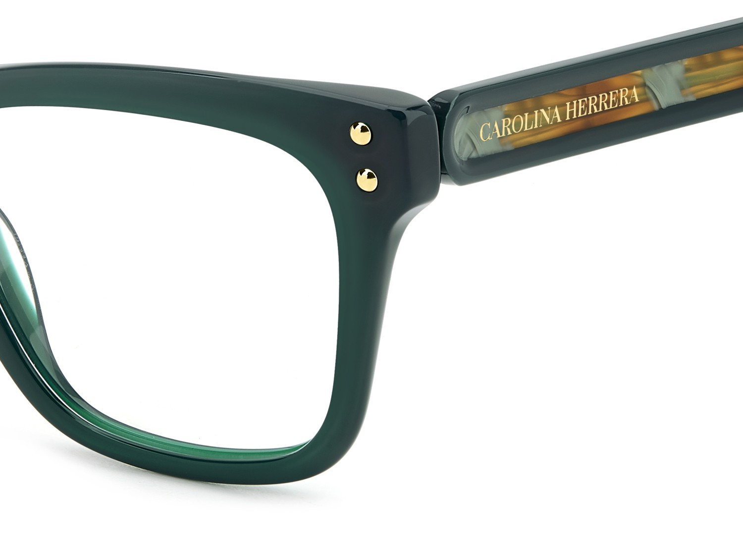 Occhiali da vista Carolina Herrera Her 0257 108968 1ED colore green forma rettangolare 