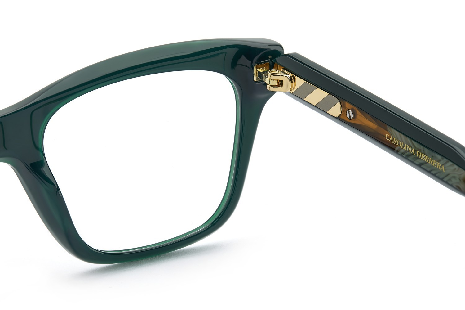 Occhiali da vista Carolina Herrera Her 0257 108968 1ED colore green forma rettangolare 