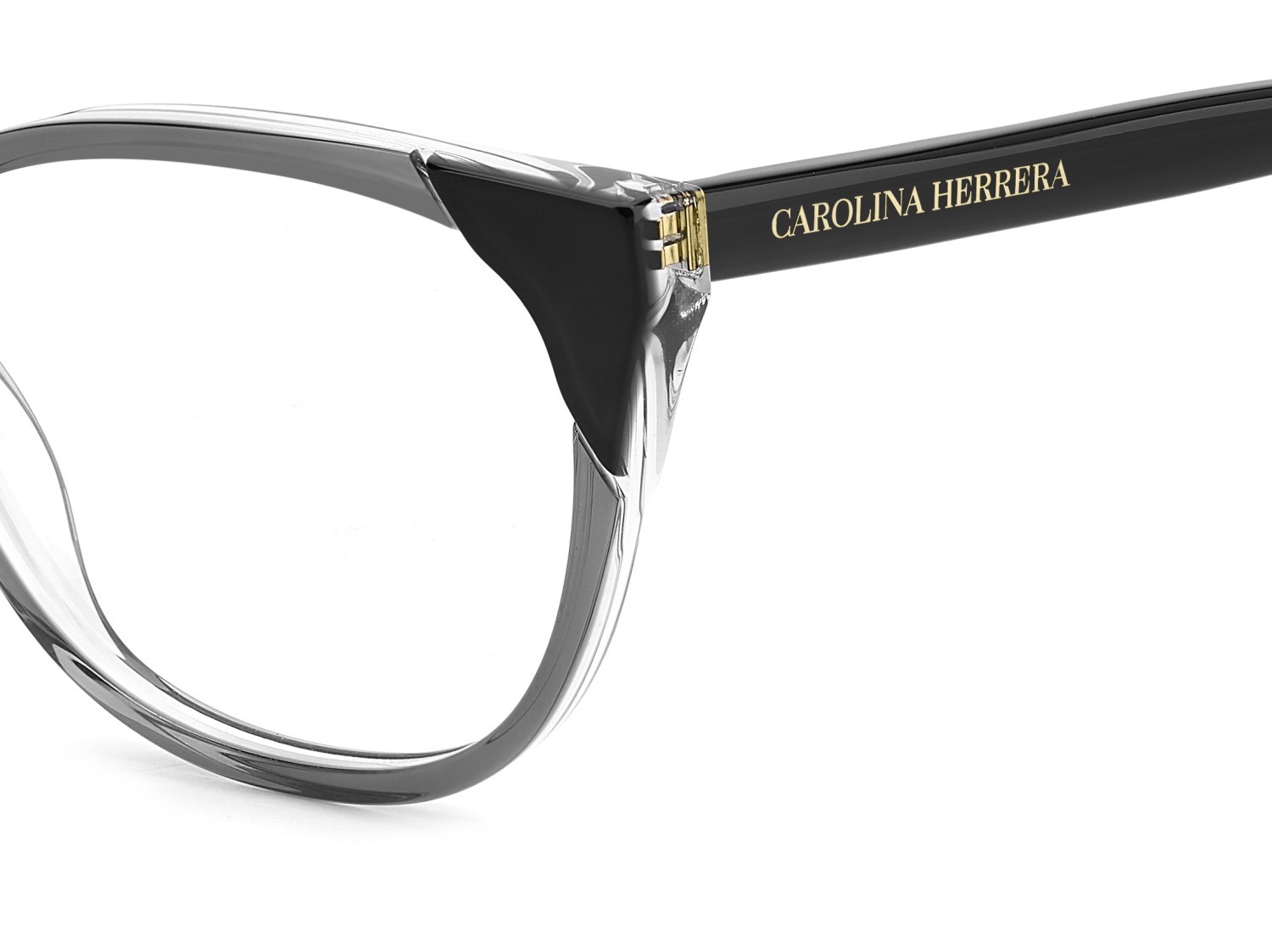 Eyeglasses Carolina Herrera Her 0283 108969 R6S color grey black shape rectangle 