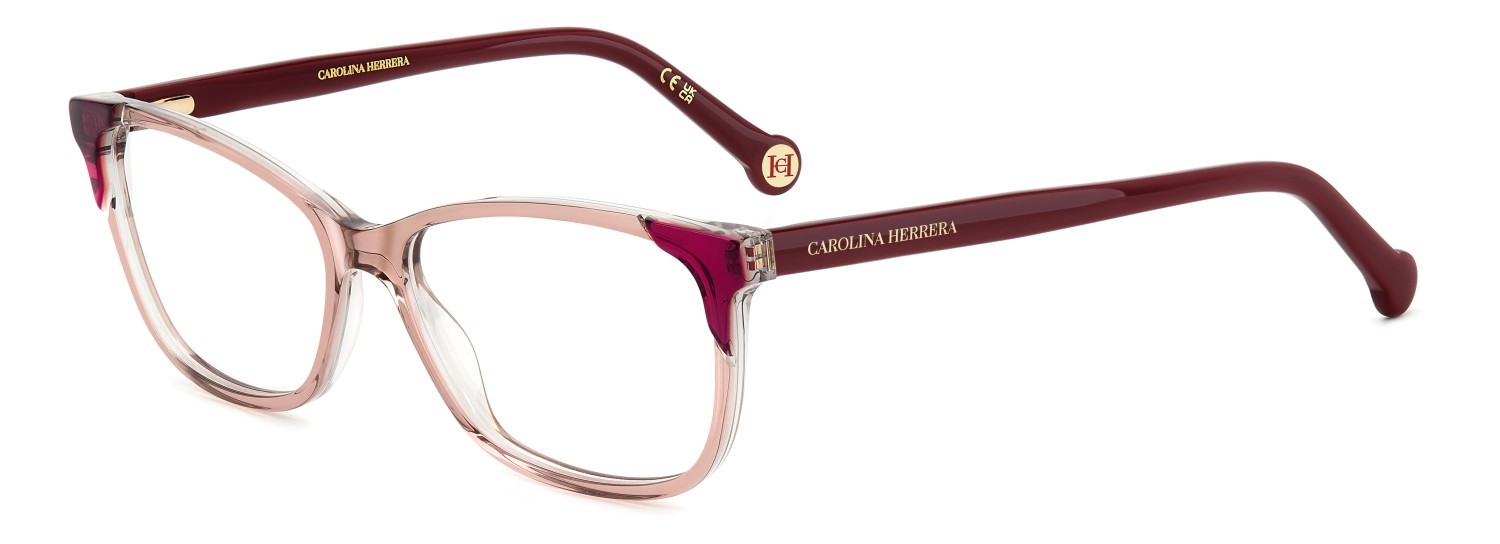 Brillen Carolina Herrera Her 0284 108970 35J farbe pink form rechteckig 