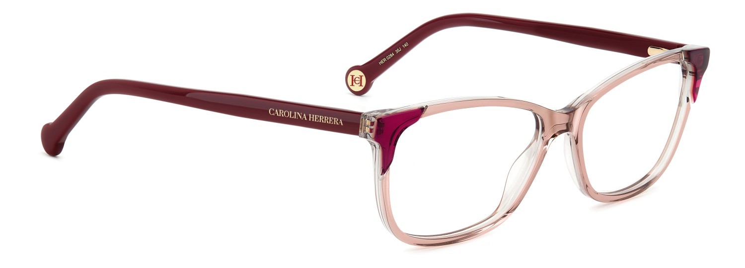 Brillen Carolina Herrera Her 0284 108970 35J farbe pink form rechteckig 