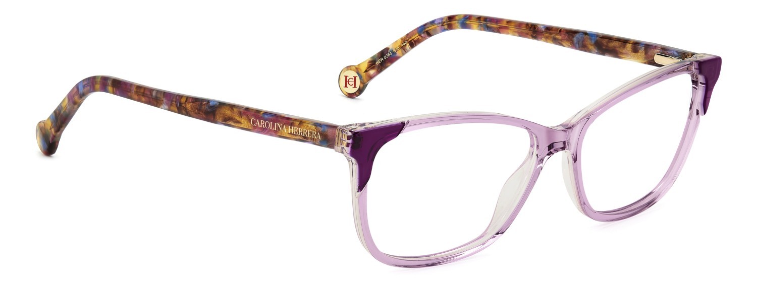 Brillen Carolina Herrera Her 0284 108970 848 farbe lilac violet form rechteckig 