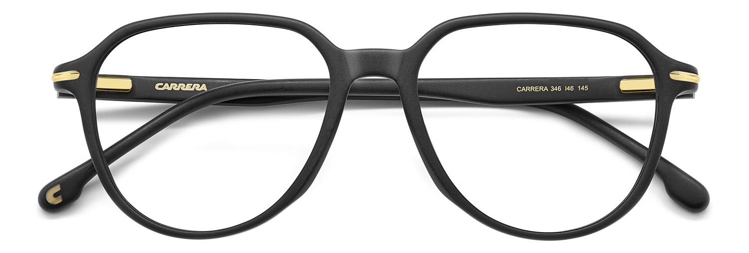 Brillen Carrera 346 108975 (I46) farbe matte black gold form rund 