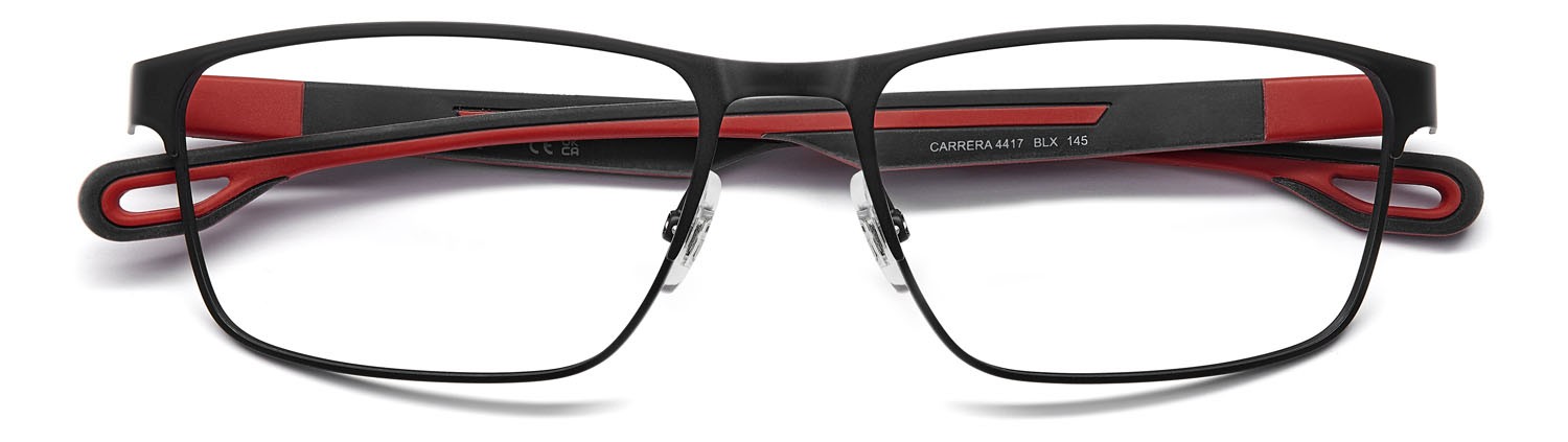 Brillen Carrera 4417 108979 (BLX) farbe matte black red form rechteckig 