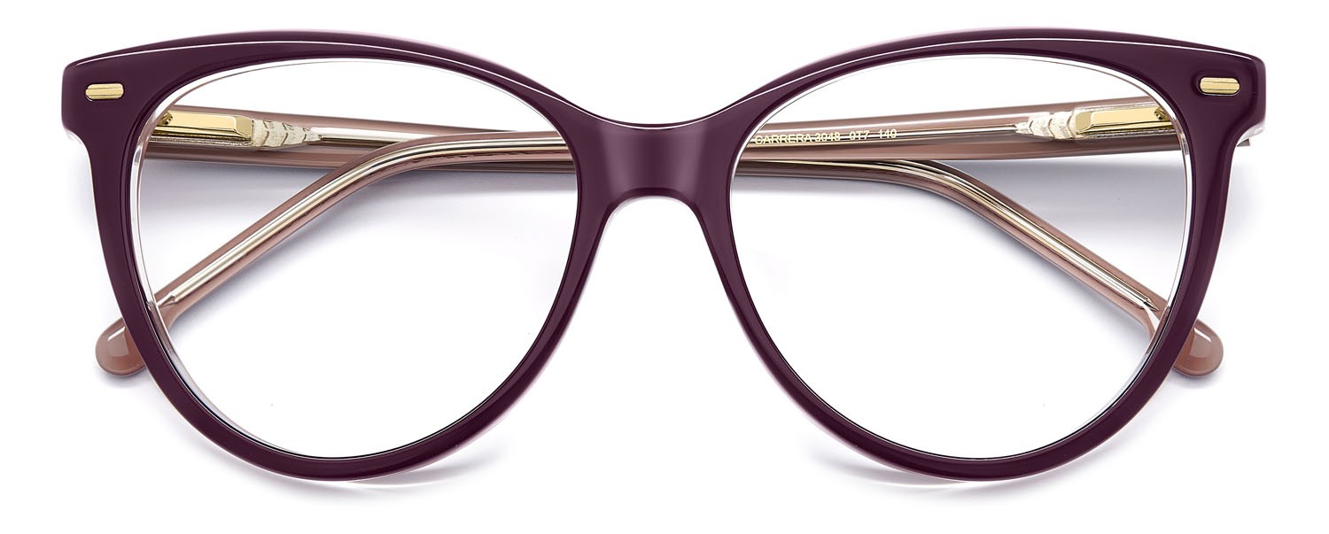 Brillen Carrera 3048 109020 (0T7) farbe plum form cat-eye 