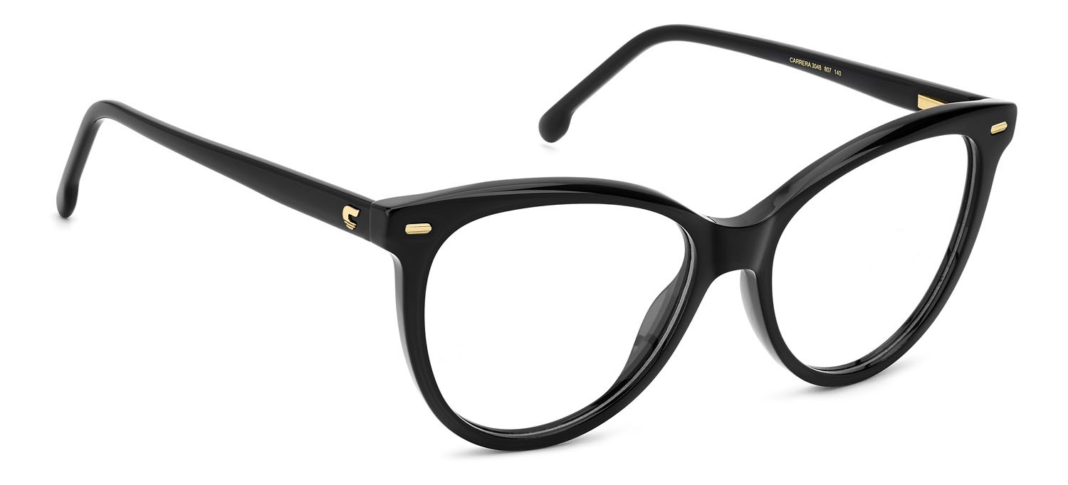 Brillen Carrera 3048 109020 (807) farbe black form cat-eye 