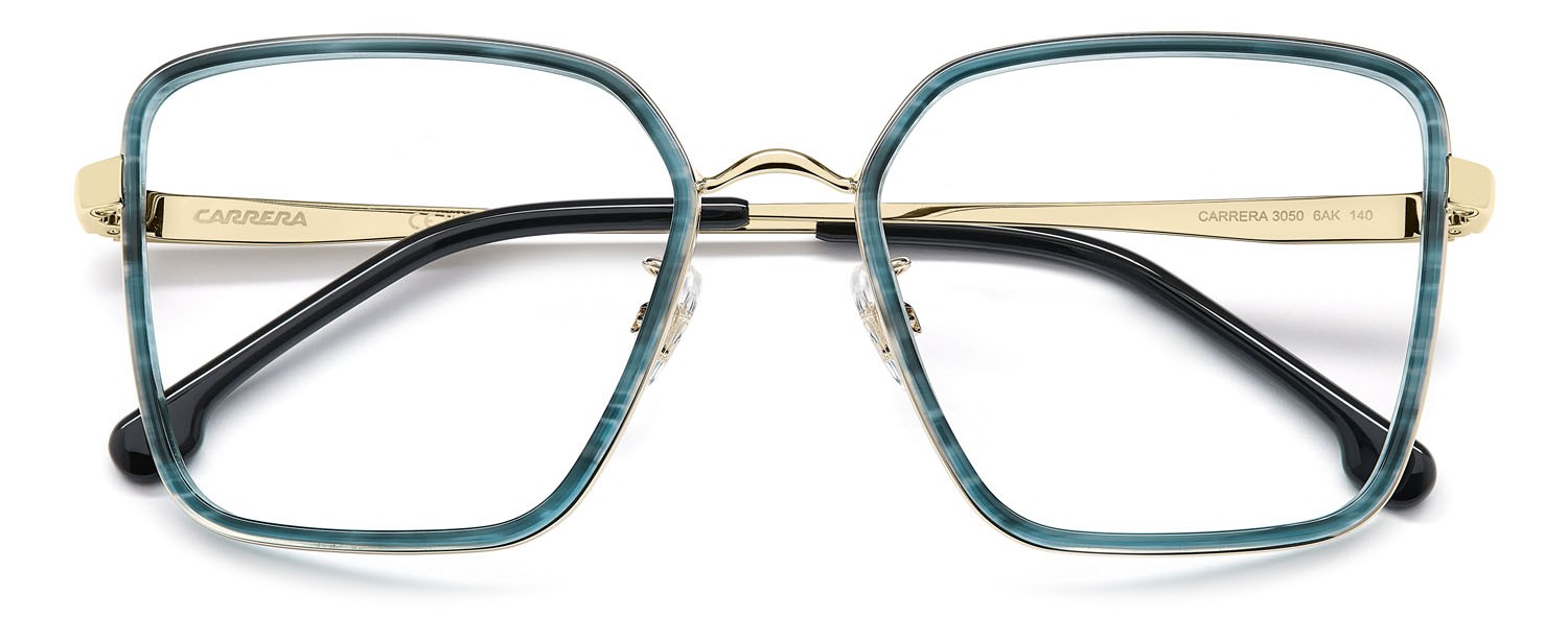 Occhiali da vista Carrera 3050 109021 (6AK) colore green horn forma quadrato 