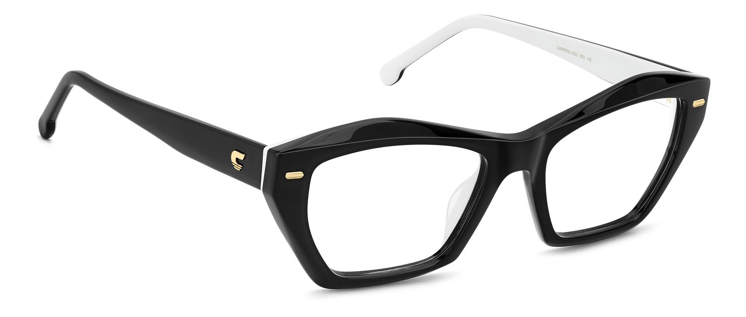 Brillen Carrera 3053 109025 (80S) farbe black white form rechteckig 