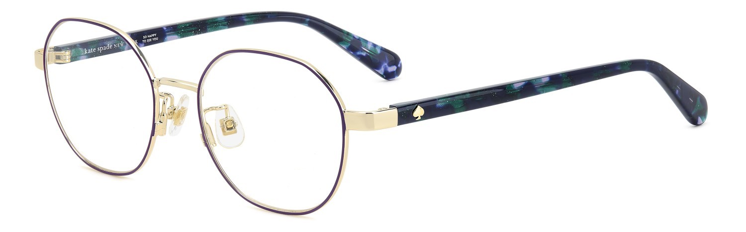 Brillen Kate Spade Ks Kindra/FJ 109033 BSU farbe violet gold form rechteckig 