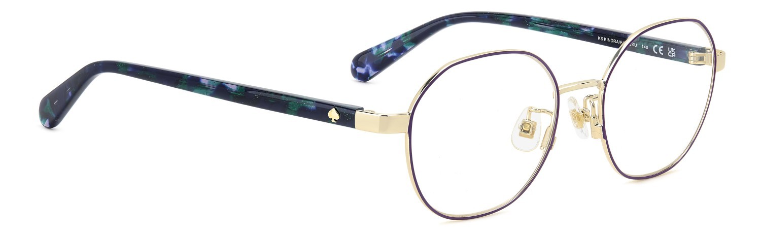 Brillen Kate Spade Ks Kindra/FJ 109033 BSU farbe violet gold form rechteckig 