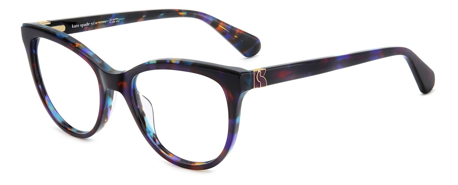 Occhiali da vista Kate Spade Ks Mandee 109036 8XS colore havana multic forma rotondo 