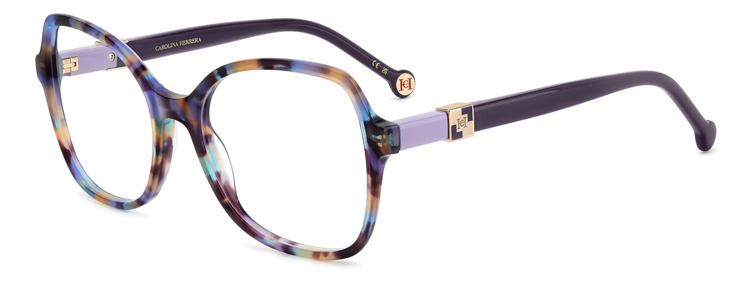Occhiali da vista Carolina Herrera Her 0275 109047 0ZY colore blue violet havana forma farfalla 