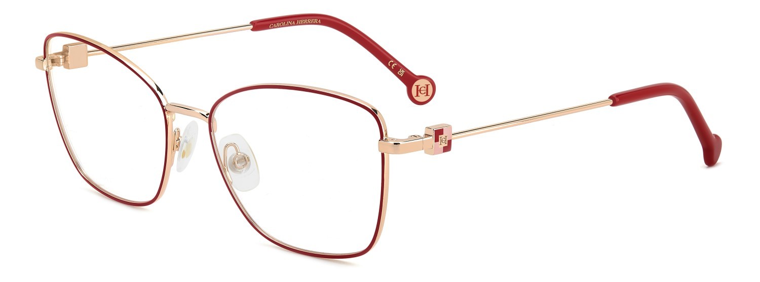 Eyeglasses Carolina Herrera Her 0277 109049 588 color redpink copper gold shape rectangle 