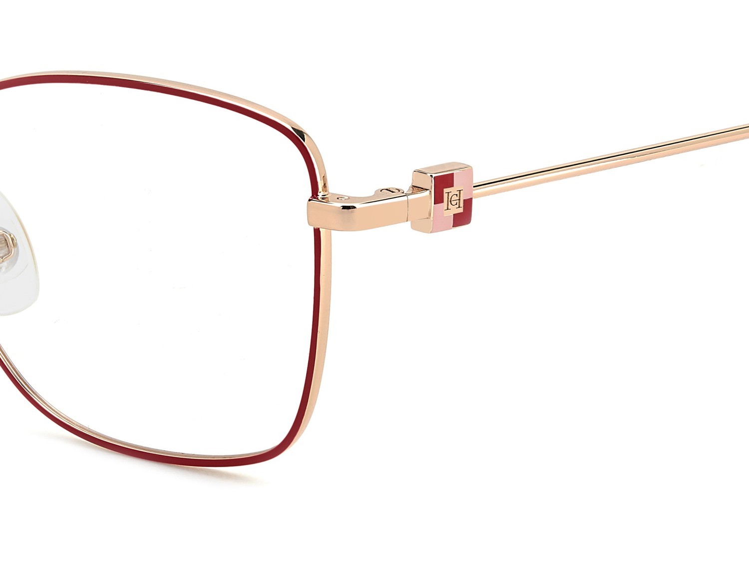 Eyeglasses Carolina Herrera Her 0277 109049 588 color redpink copper gold shape rectangle 