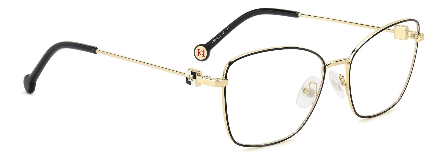 Occhiali da vista Carolina Herrera Her 0277 109049 I46 colore matte black gold forma rettangolare 