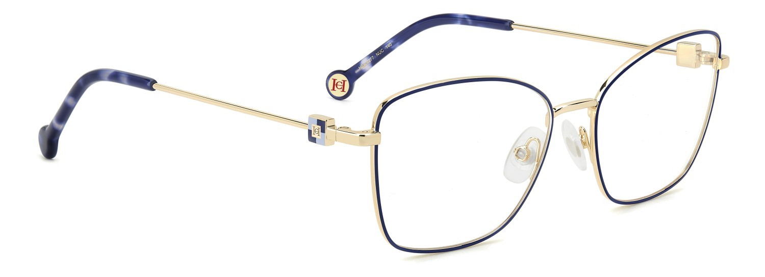 Occhiali da vista Carolina Herrera Her 0277 109049 NUC colore matte blue gold forma rettangolare 