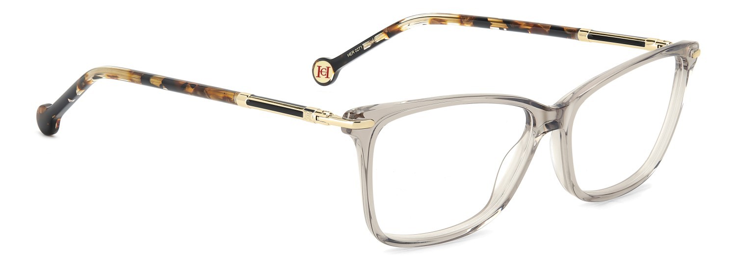 Occhiali da vista Carolina Herrera Her 0271 109054 YQL colore grey beige forma rettangolare 