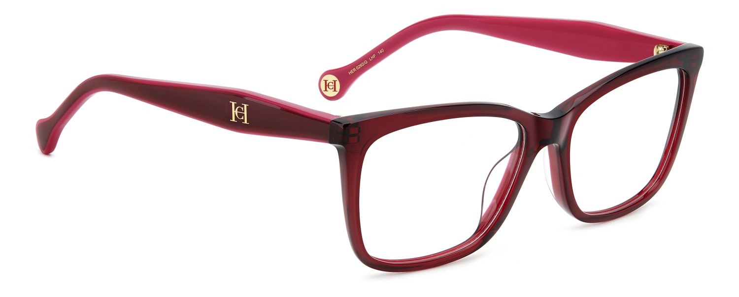 Eyeglasses Carolina Herrera Her 0260/G 109055 LHF color burgundy shape rectangle 
