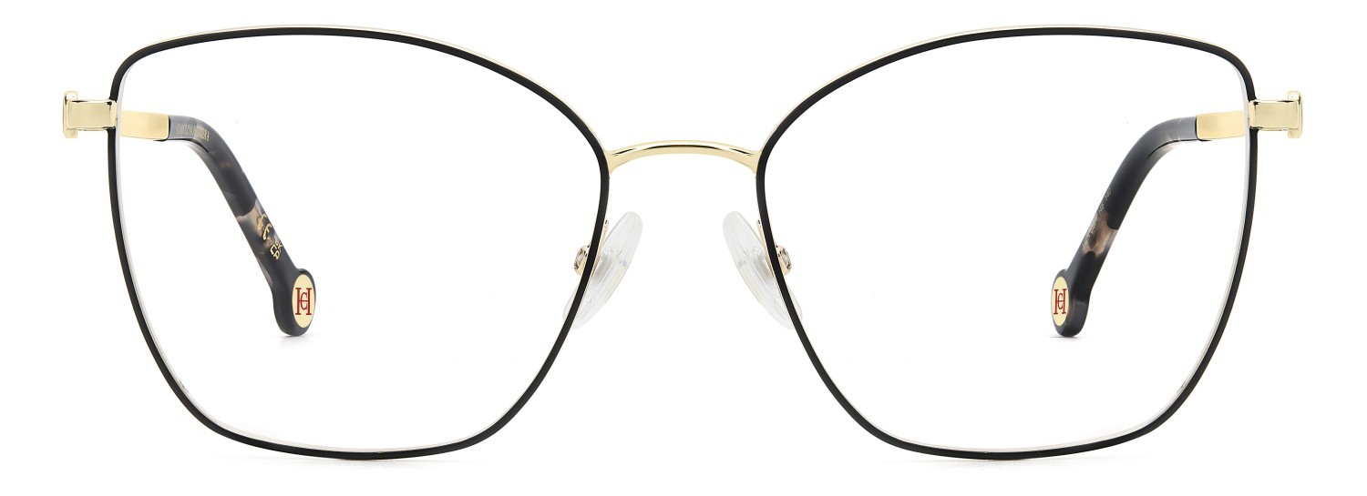 Eyeglasses Carolina Herrera Her 0264 109057 I46 color matte black gold shape butterfly 