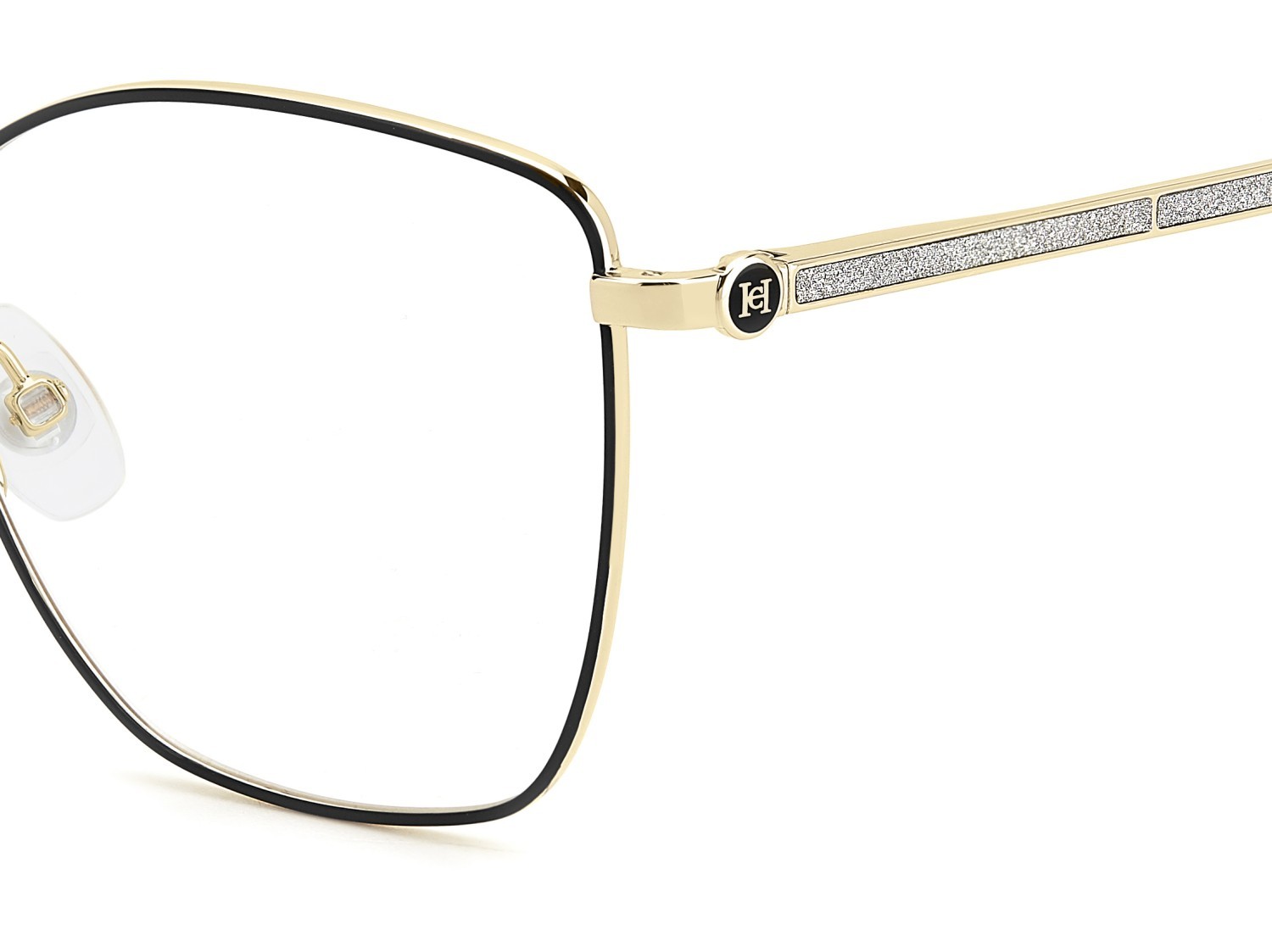 Eyeglasses Carolina Herrera Her 0264 109057 I46 color matte black gold shape butterfly 