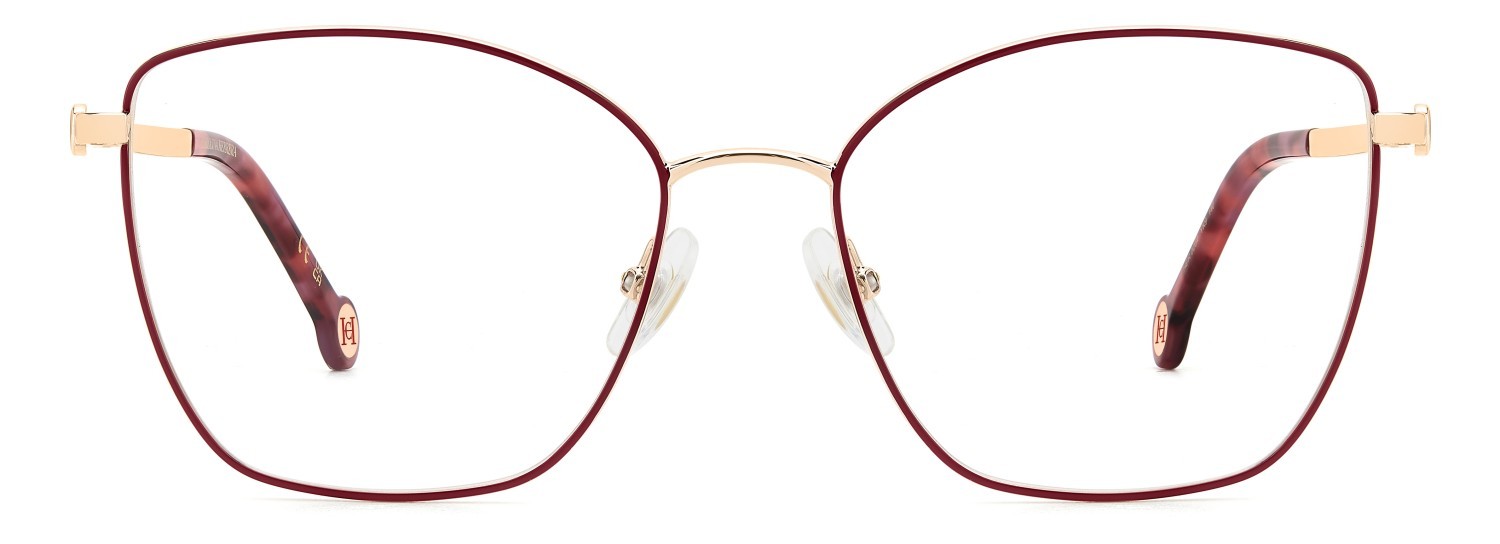 Occhiali da vista Carolina Herrera Her 0264 109057 YK9 colore burgundy copper gold forma farfalla 
