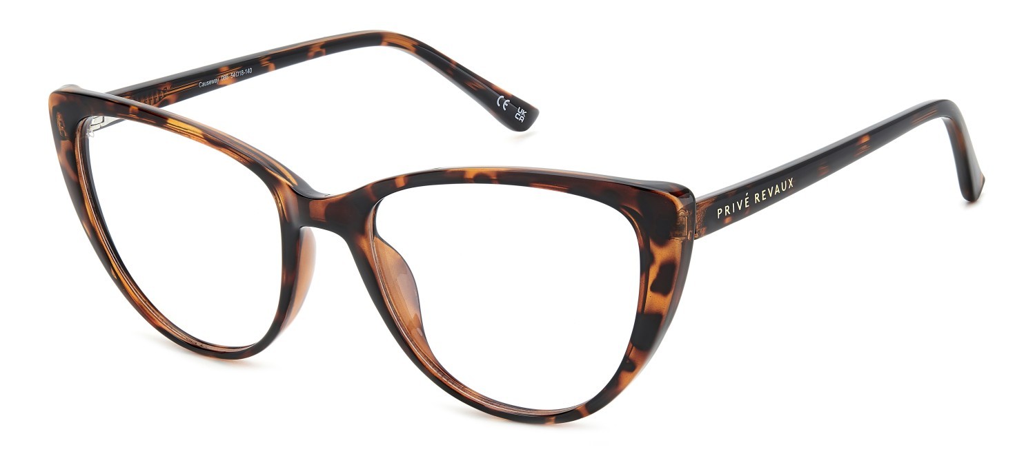 Occhiali da vista Privé Revaux Causeway 109107 086 colore havana forma cat eye 