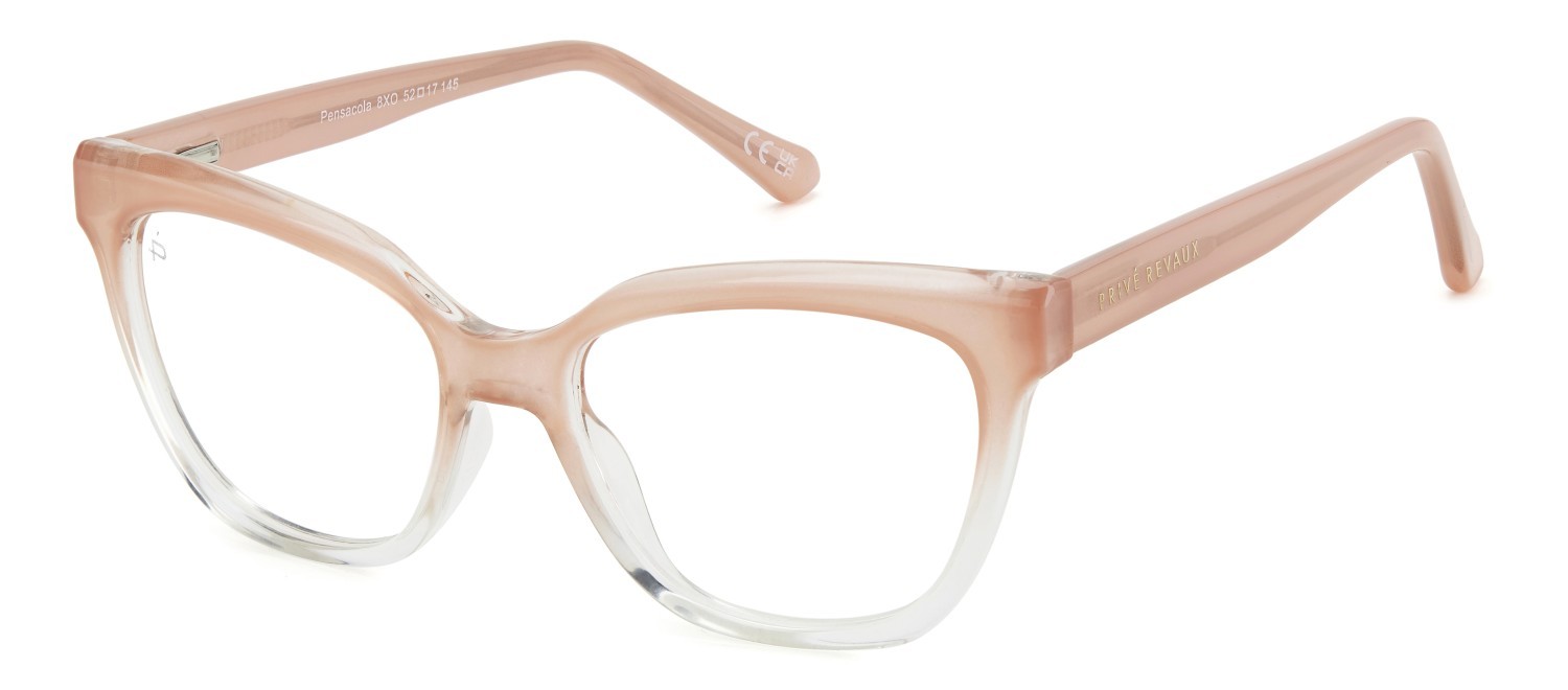 Eyeglasses Privé Revaux Pensacola 109111 8XO color pink crystal shape cat eye 