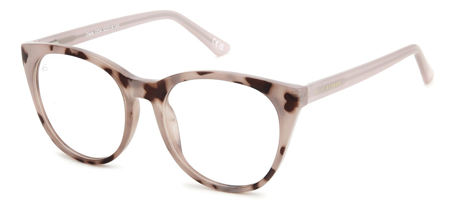 Eyeglasses Privé Revaux Oleta 109112 OO4 color pink havana pink shape round 