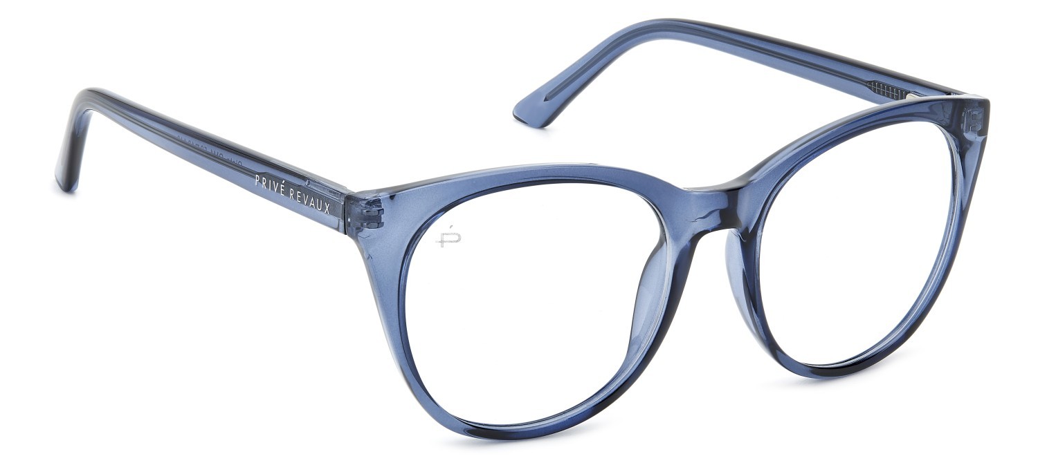 Occhiali da vista Privé Revaux Oleta 109112 QM4 colore crystal blue forma rotondo 