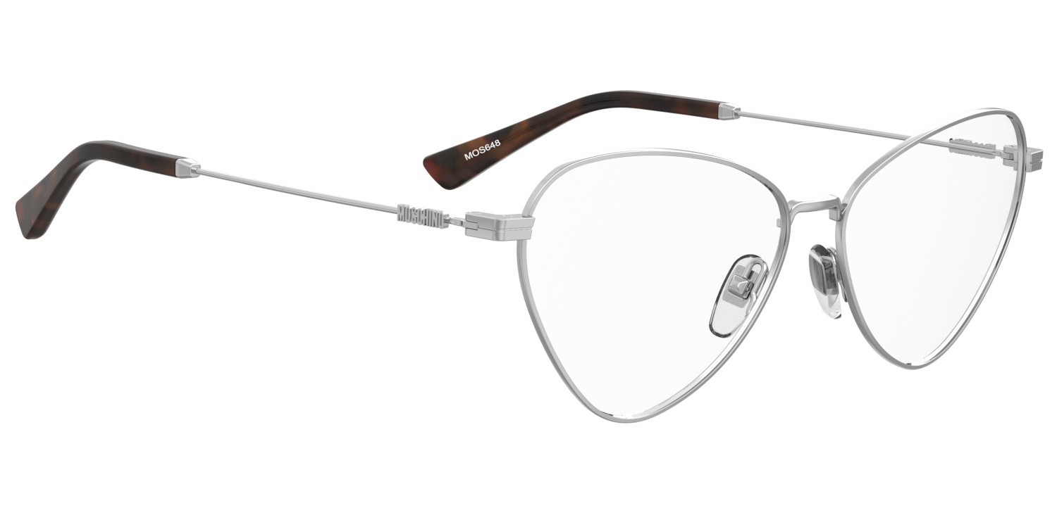 Occhiali da vista Moschino Mos648 109176 010 colore palladium forma cat eye 