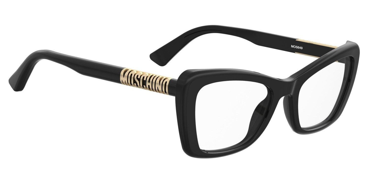 Occhiali da vista Moschino Mos649 109177 2M2 colore black gold forma farfalla 