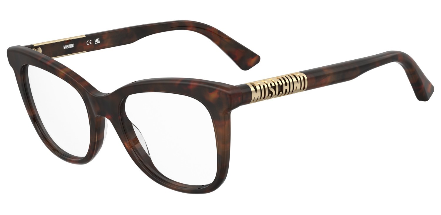 Occhiali da vista Moschino Mos650 109178 C9B colore havana honey forma rettangolare 