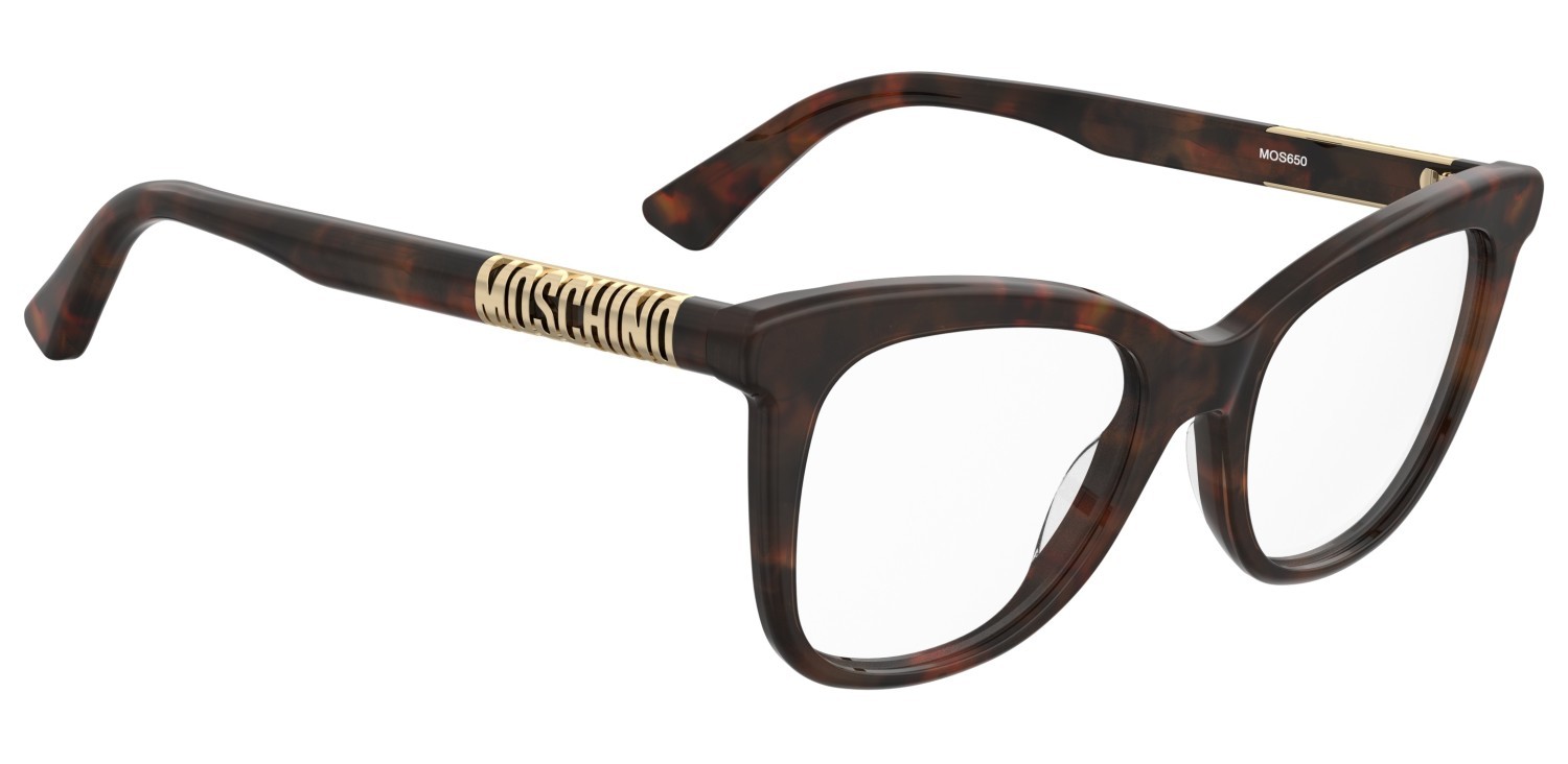 Occhiali da vista Moschino Mos650 109178 C9B colore havana honey forma rettangolare 