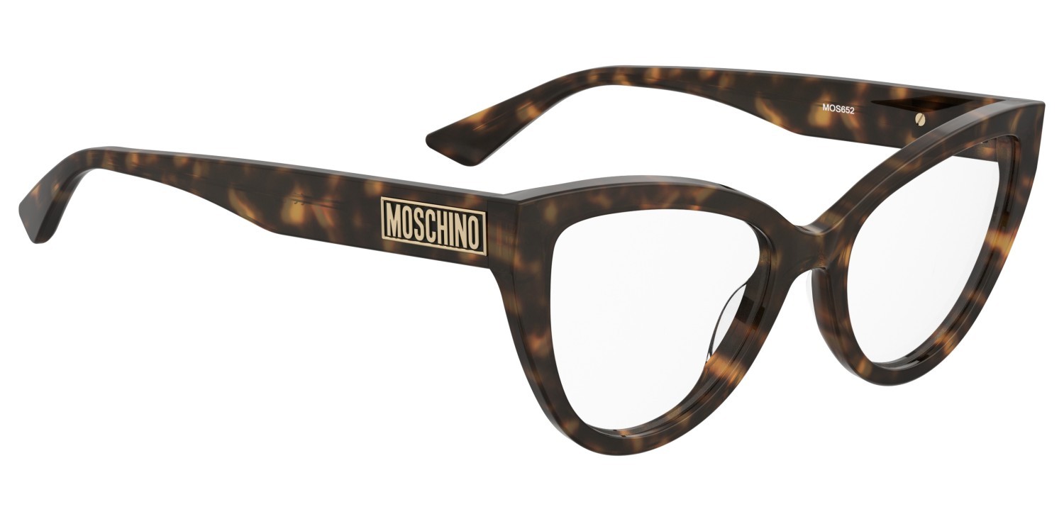 Occhiali da vista Moschino Mos652 109180 086 colore havana forma cat eye 