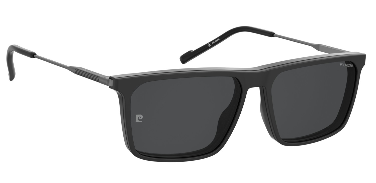 Eyeglasses Pierre Cardin P.c. 6286/C 109198 003 color matte black shape rectangle lenses grey polarized