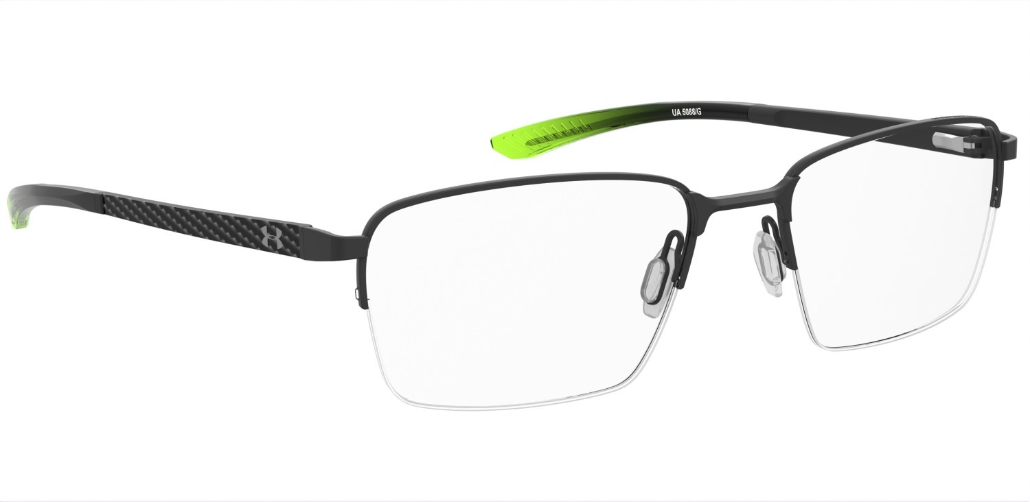 Eyeglasses Under Armour Ua 5088/G 109211 3OL color matte black green shape rectangle 