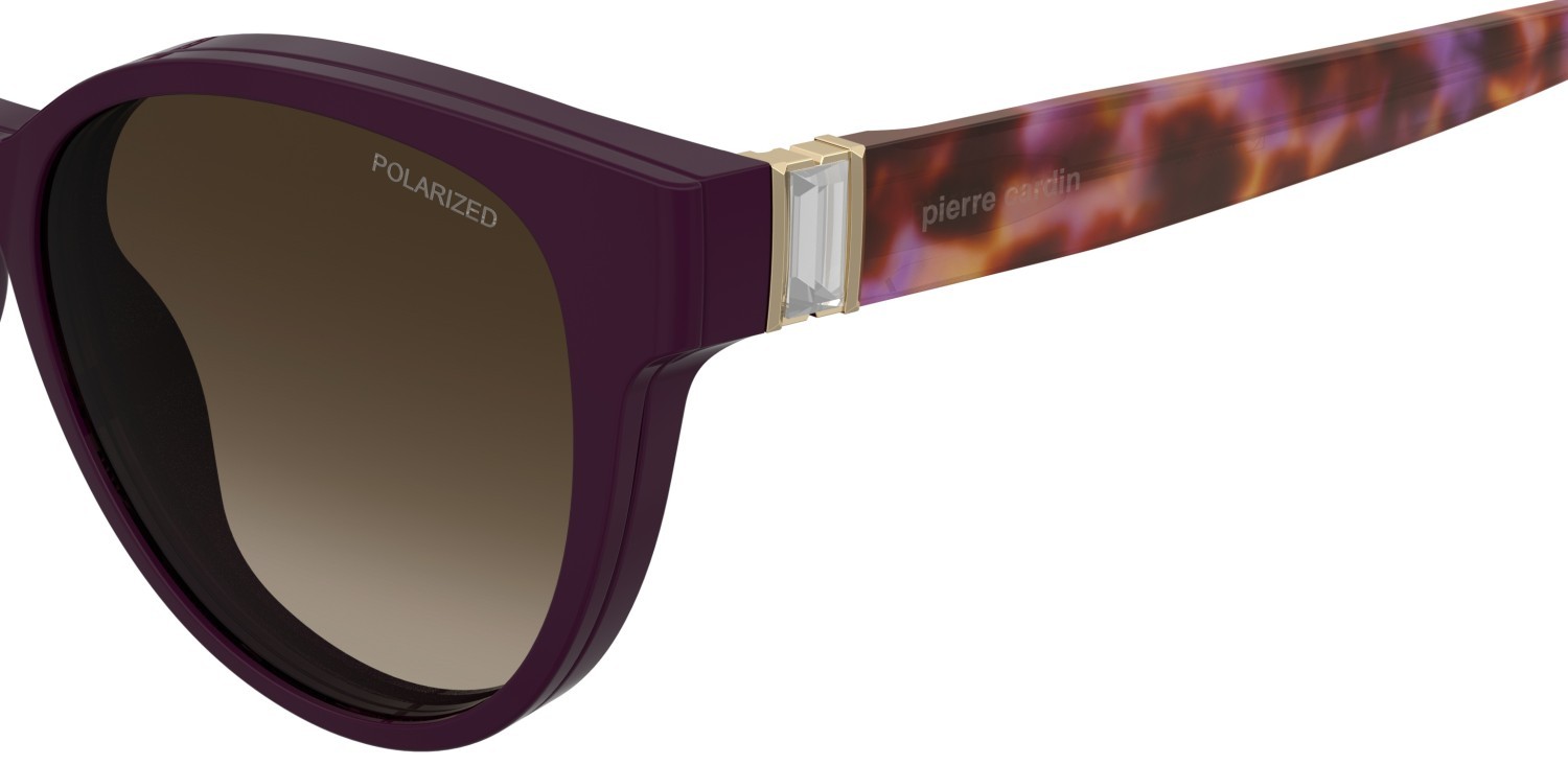 Eyeglasses Pierre Cardin P.c. 8538/C 109217 HKZ color violet havana shape cat eye lenses brown shaded polarized