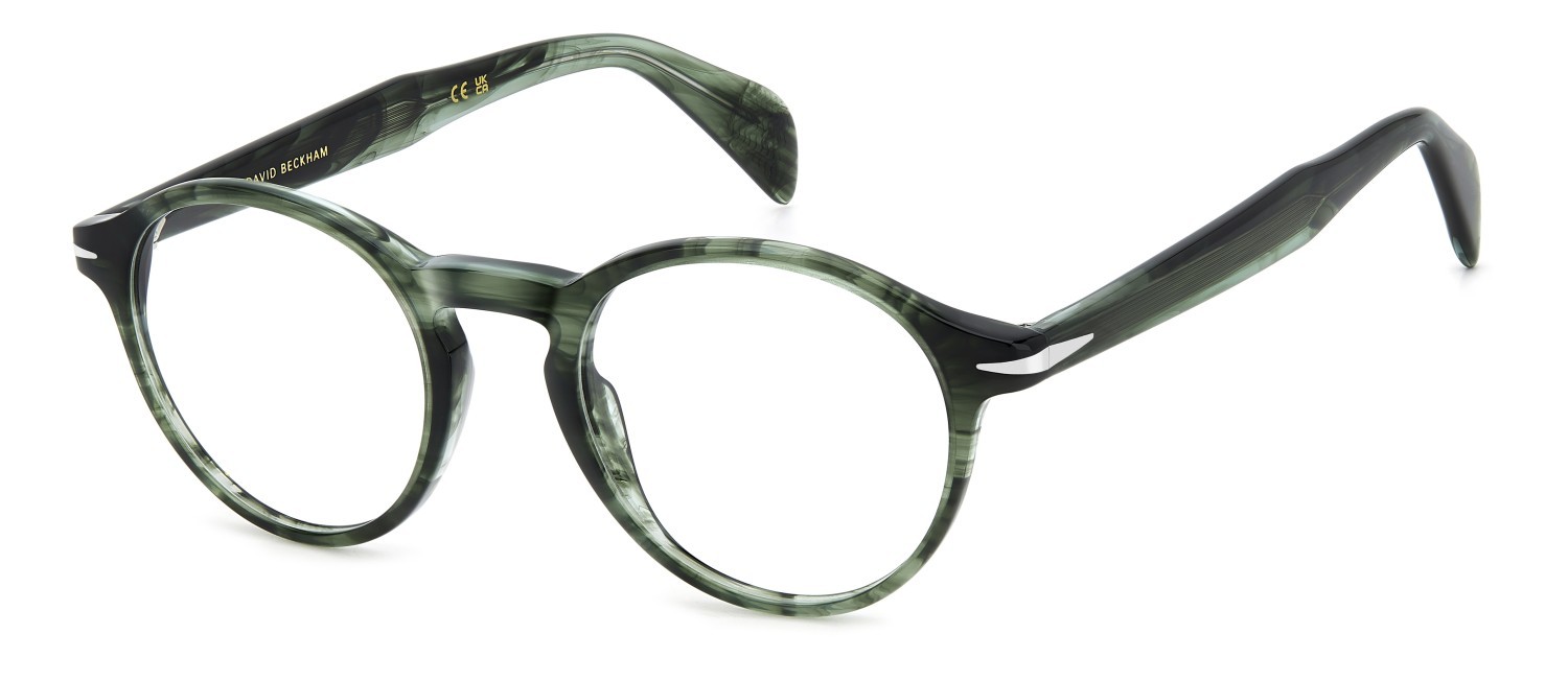 Occhiali da vista David Beckham Db 1185 109241 6AK colore green horn forma pantos 