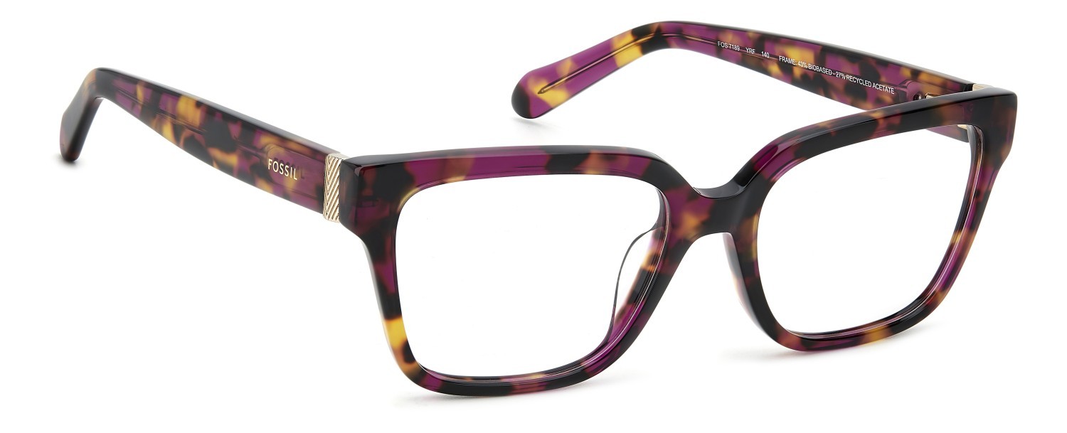 Occhiali da vista Fossil Fos 7189 109258 YRF colore havana fuchsia brown forma quadrato 