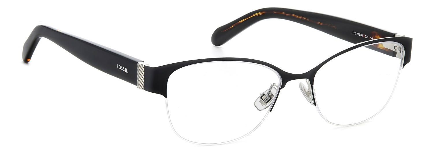 Eyeglasses Fossil Fos 7190/G 109259 003 color matte black shape cat eye 