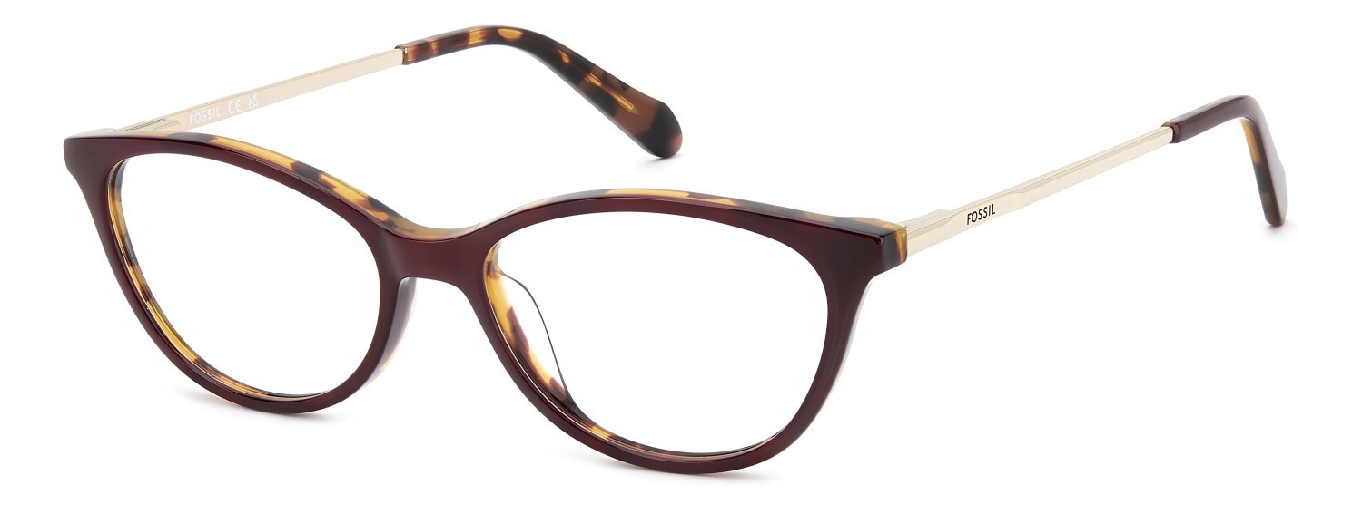 Occhiali da vista Fossil Fos 7196 109261 YDC colore burgundy havana forma ovale 