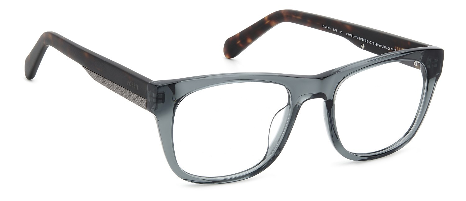 Brillen Fossil Fos 7193 109266 63M farbe crystal grey form quadratisch 