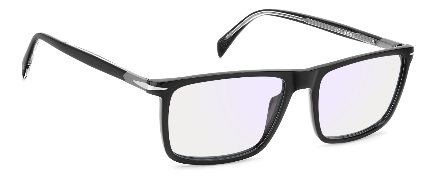 Eyeglasses David Beckham Db 1181 109271 ANS color black dark ruthenium shape rectangle lenses blue mirror